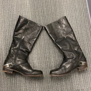 Black leather Uggs